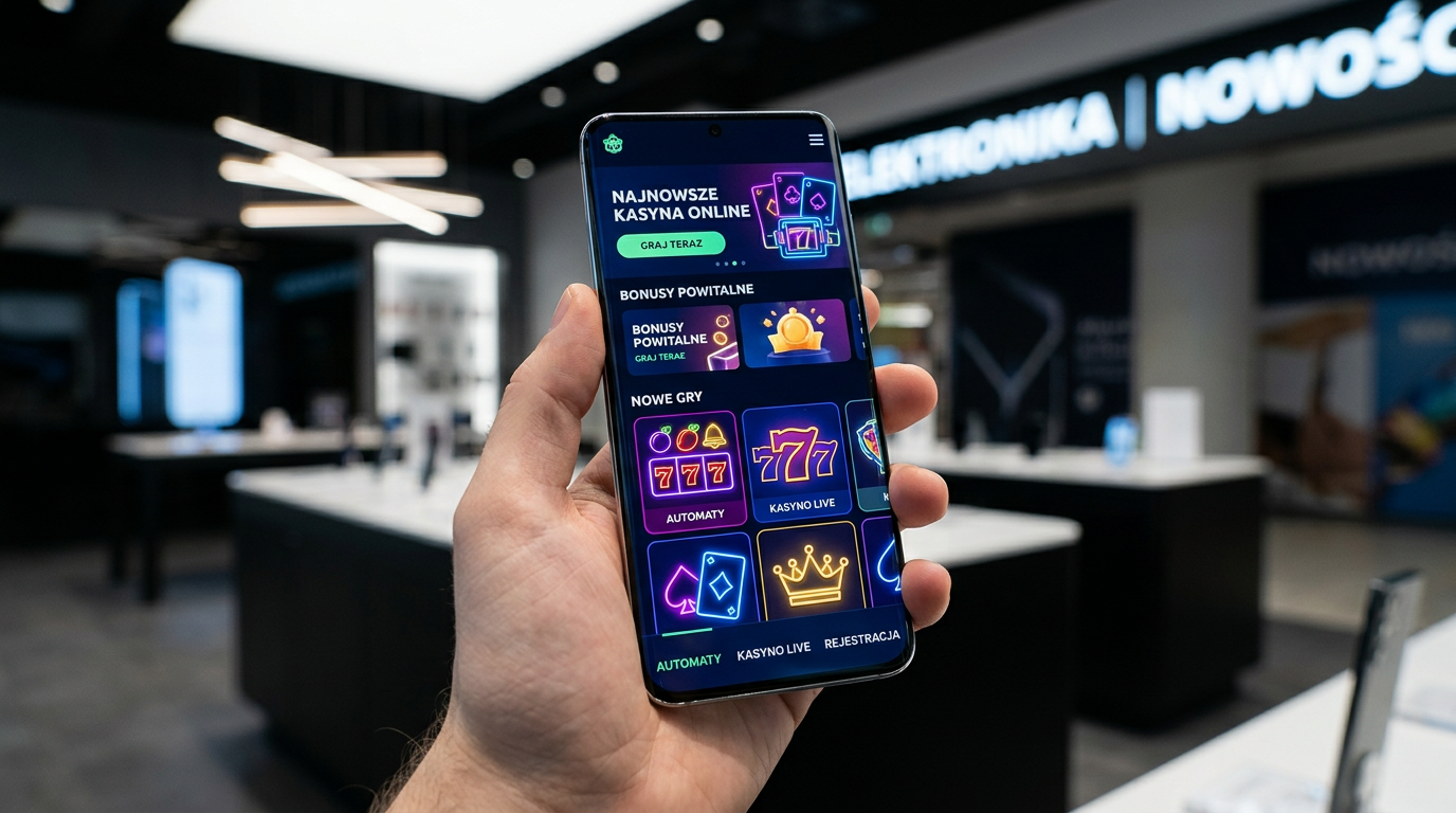 Nowoczesny interfejs kasyna online 2026 na smartfonie